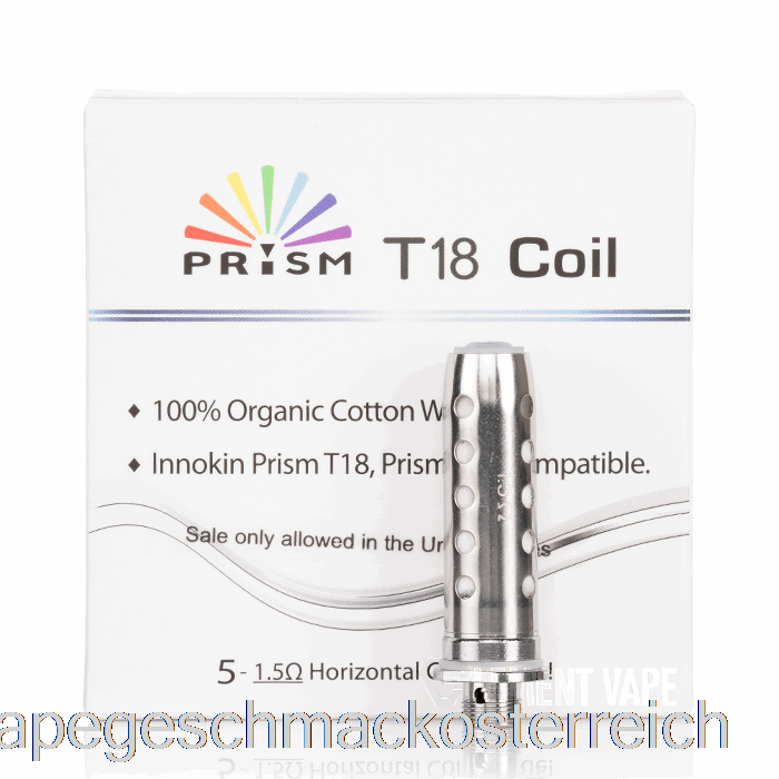 Innokin Prism T18 / T22 Ersatzspulen 1,5 Ohm Spulen Vape-Geschmack